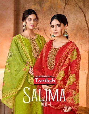 Taniksh Salima Vol 1 Rayon Kurti Pant Dupatta Set Wholesale  wholesale catalogs
