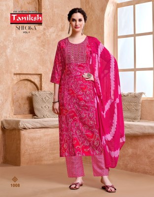Taniksh Shloka Vol 1 Rayon Foil Print Kurti pant And Dupatta  With Embroidery Work Wholesale kurtis catalogs