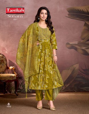 Taniksh Sonam Vol 1 Women’s Designer Suit Discharge Print Top, Pent Style Bottom And Digital Dupatta Wholesale kurtis catalogs