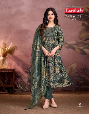 Taniksh Sonam Vol 1 Women’s Designer Suit Discharge Print Top, Pent Style Bottom And Digital Dupatta Wholesale kurtis catalogs