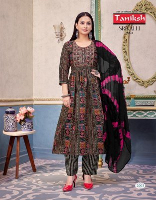 Taniksh Srivalli Vol 2 Elegant Capsule Print Anarkali with Embroidery, Pant With Pocket  And Nazmin Dupatta Wholesale kurtis catalogs