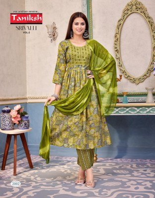 Taniksh Srivalli Vol 2 Elegant Capsule Print Anarkali with Embroidery, Pant With Pocket  And Nazmin Dupatta Wholesale kurtis catalogs