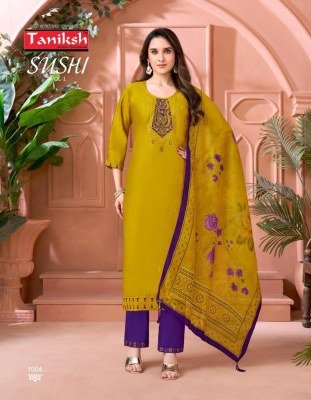 Taniksh Sushi Vol 1 Couture Roman Embroidered Kurta Pants And Digital Dupatta with Pocket Wholesale kurtis catalogs