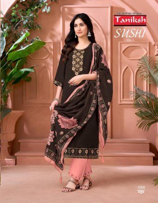 Taniksh Sushi Vol 1 Couture Roman Embroidered Kurta Pants And Digital Dupatta with Pocket Wholesale kurtis catalogs