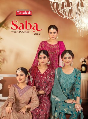 Taniksh by Saba vol 2 reyon foil print with embroidered salwar kameez catalogue Taniksh