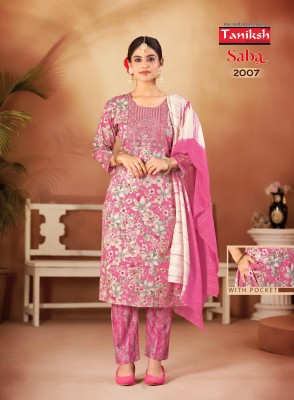 Taniksh by Saba vol 2 reyon foil print with embroidered salwar kameez catalogue salwar kameez catalogs