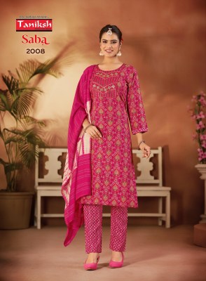 Taniksh by Saba vol 2 reyon foil print with embroidered salwar kameez catalogue salwar kameez catalogs