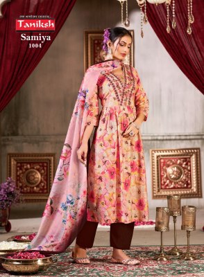 Taniksh by Samiya vol 1 muslin printed readymade alia cut catalogue at low rate  readymade suit catalogs