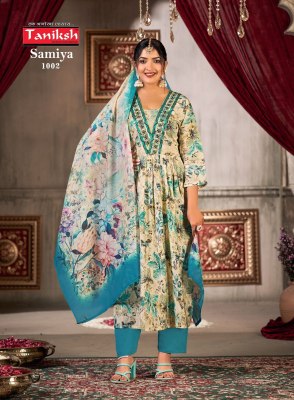 Taniksh by Samiya vol 1 muslin printed readymade alia cut catalogue at low rate  readymade suit catalogs