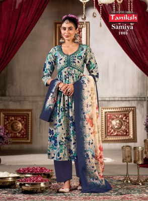 Taniksh by Samiya vol 1 muslin printed readymade alia cut catalogue at low rate  readymade suit catalogs