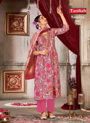 Taniksh by Samiya vol 1 muslin printed readymade alia cut catalogue at low rate  readymade suit catalogs