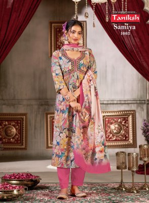 Taniksh by Samiya vol 1 muslin printed readymade alia cut catalogue at low rate  readymade suit catalogs