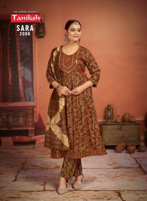 Taniksh by Sara vol 2 two ton reyon print with embroidered readymade suit catalogue readymade suit catalogs