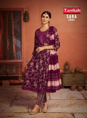 Taniksh by Sara vol 2 two ton reyon print with embroidered readymade suit catalogue readymade suit catalogs