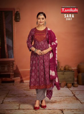 Taniksh by Sara vol 2 two ton reyon print with embroidered readymade suit catalogue readymade suit catalogs