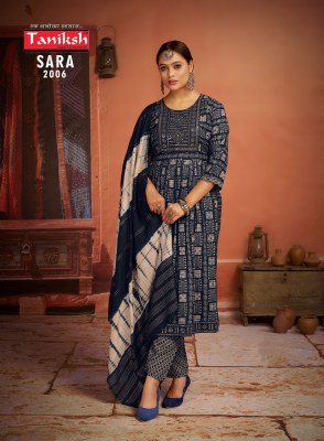 Taniksh by Sara vol 2 two ton reyon print with embroidered readymade suit catalogue readymade suit catalogs