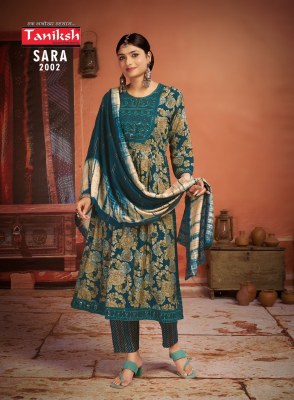 Taniksh by Sara vol 2 two ton reyon print with embroidered readymade suit catalogue readymade suit catalogs