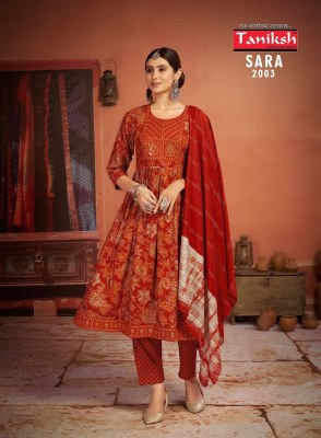 Taniksh by Sara vol 2 two ton reyon print with embroidered readymade suit catalogue readymade suit catalogs