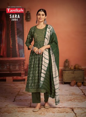 Taniksh by Sara vol 2 two ton reyon print with embroidered readymade suit catalogue readymade suit catalogs