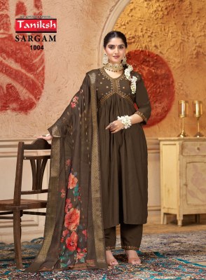 Taniksh by Sargam vol 1 plain muslin aliya cut readymade suit catalogue at affordable rate readymade suit catalogs