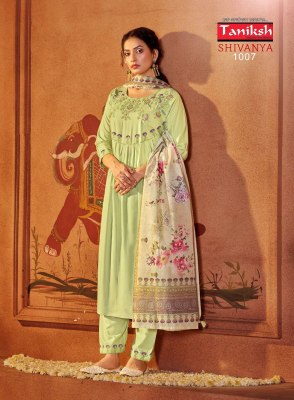 Taniksh by Shivanya vol 1 reyon printed embroidred readymade suit catalogue at affordable rate readymade suit catalogs