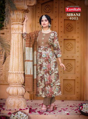 Taniksh by Sibani vol 4 reyon printed fancy readymade suit catlogue at low rate readymade suit catalogs