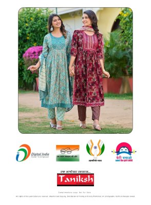 Taniksh  by Sona vol 1 capsual reyon printed readymade suit catalogue at low rate readymade suit catalogs