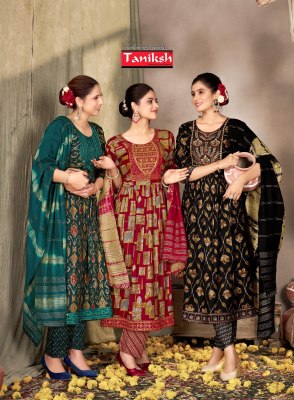 Taniksh by swara vol 10 capsul reyon print with embroidered readymade suit catalogue at low rate readymade suit catalogs