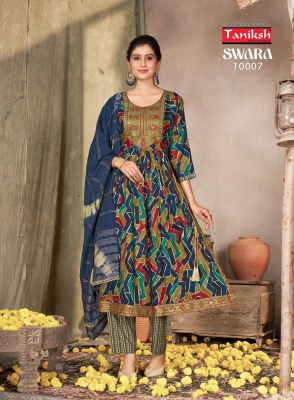 Taniksh by swara vol 10 capsul reyon print with embroidered readymade suit catalogue at low rate readymade suit catalogs