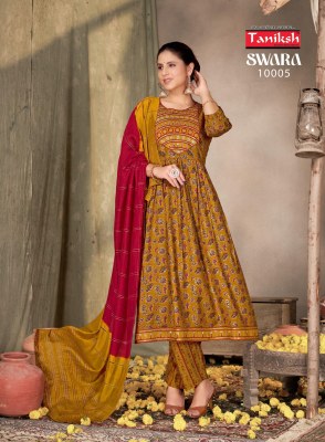 Taniksh by swara vol 10 capsul reyon print with embroidered readymade suit catalogue at low rate readymade suit catalogs