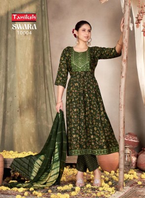 Taniksh by swara vol 10 capsul reyon print with embroidered readymade suit catalogue at low rate readymade suit catalogs