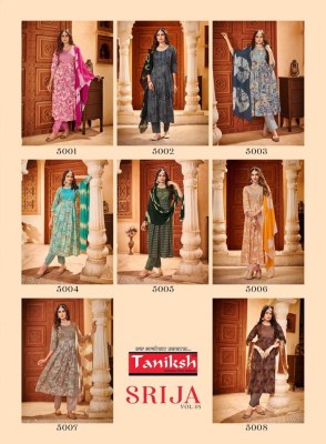 Taniksh present Srija vol 5 rayon printed embroidered anarkali style kurti catalogue readymade suit catalogs