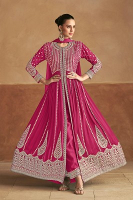 Tanim by Gulkayra Front and back embroidered front slit anarkali suit  fancy Anarkali suit catalogs