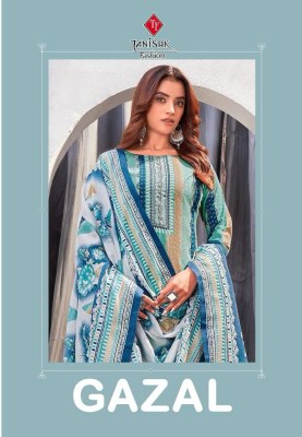 Tanishk Fashion by Gazal Bandhani pure lawn cotton printed unstitched dress material catalogue at low rate Taniksh