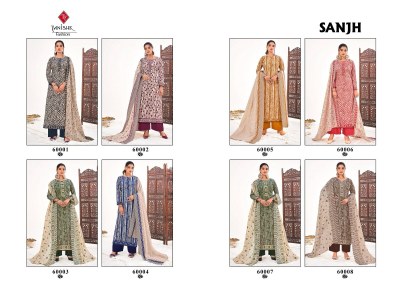 Tanishk fashion by Sanjh pure cotton printed unstitched Pakistani suit catalogue   pakistani suit catalogs