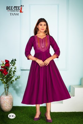 Tansi by Deecee Rangila silk Flared long Kuerti catalogue at affordable rate kurtis catalogs