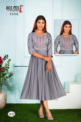 Tansi by Deecee Rangila silk Flared long Kuerti catalogue at affordable rate kurtis catalogs