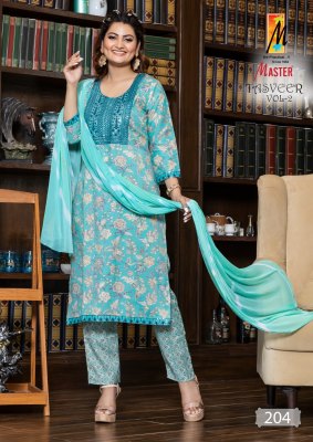 Tasveer vol 2 by Master capsule printed fancy kurti pant and dupatta catalogue at amaviexpo readymade suit catalogs