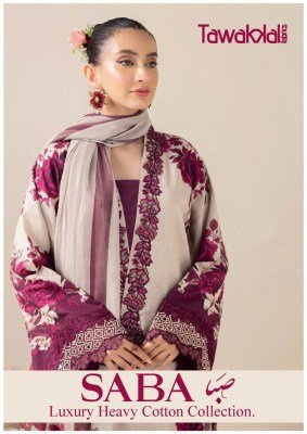 Tawakkal Saba Fabrics Luxury Heavy Cotton Collection Pure Cotton Dress Material Set Wholesale wholesale catalogs