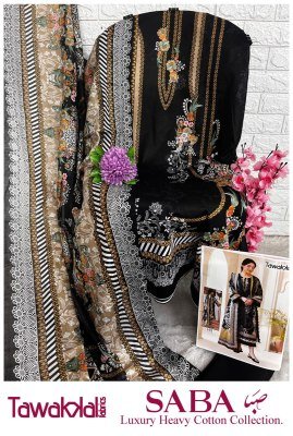 Tawakkal Saba Fabrics Luxury Heavy Cotton Collection Pure Cotton Dress Material Set Wholesale dress material catalogs