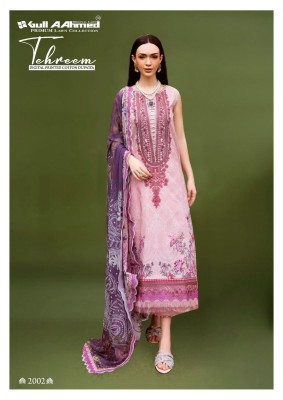 Tehreem vol 2 by Gull Aahmed Pure Lawn with mal mal unstitched suit catalogue at affordable rate dress material catalogs