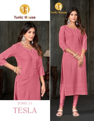 Telsa by tunic house  chikankari work kurti catalogue at amaviexpo kurtis catalogs