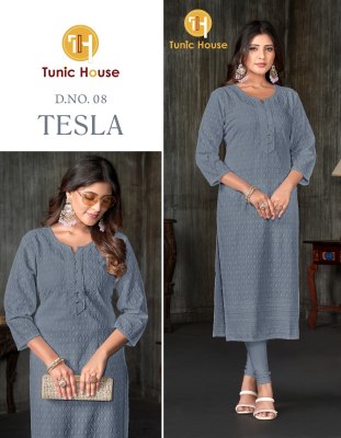 Telsa by tunic house  chikankari work kurti catalogue at amaviexpo kurtis catalogs