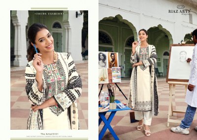 The artist by Riaz arts pure karachi digital printed unstitched dress material catalogue at affordable rate salwar kameez catalogs