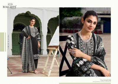 The artist by Riaz arts pure karachi digital printed unstitched dress material catalogue at affordable rate salwar kameez catalogs