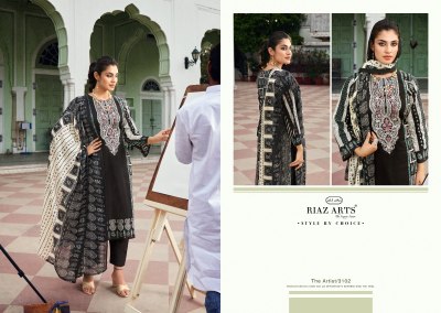 The artist by Riaz arts pure karachi digital printed unstitched dress material catalogue at affordable rate salwar kameez catalogs