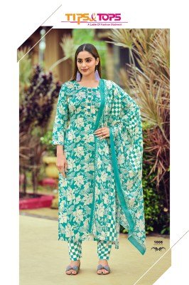 Tips And Tops Celebrity Vol 02 Premium Rayon Print Suit Pant  with Cotton Mal Dupatta Wholesale kurtis catalogs
