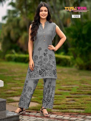 Tips And Tops Festive Beauty Rayon Printed Co Ord Set  Elegant Festive Wear Wholesale co ord set catalogs