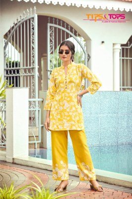 Tips And Tops  Instagirl Co Ord Set Festive Collection Heavy Rayon Print  Stylish Party Wear Wholesale co ord set catalogs