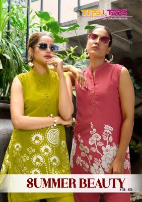 Tips And Tops Summer Beauty Vol 03 Sleeveless Rayon Print Co-Ord Set Wholesale Tips and tops